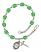 Saint John Chrysostom Engravable Rosary Bracelet with Peridot Beads