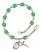 Saint Rose Philippine Duchesne Engravable Rosary Bracelet with Peridot Beads