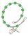 Saint Lydia Purpuraria Engravable Rosary Bracelet with Peridot Beads