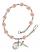 Saint Apollonia Engravable Rosary Bracelet with Pink Beads