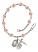 Saint Benedict Rosary Bracelet with Pink Beads