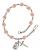 Saint Gerard Majella Engravable Rosary Bracelet with Pink Beads