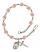 Saint Emily de Vialar Engravable Rosary Bracelet with Pink Beads