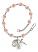 Saint Joseph of Cupertino Rosary Bracelet with Pink Beads