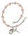 Saint Maria Faustina Engravable Rosary Bracelet with Pink Beads