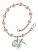 Miraculous Engravable Rosary Bracelet with Pink Beads