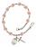 Saint Louis Engravable Rosary Bracelet with Pink Beads