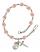 Saint Paul the Apostle Engravable Rosary Bracelet with Pink Beads