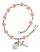 Saint Stephen the Martyr Rosary Bracelet with Pink Beads