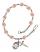 Saint Julie Billiart Rosary Bracelet with Pink Beads