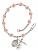 Our Lady of Guadalupe Engravable Rosary Bracelet with Pink Beads