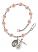 Our Lady of Mount Carmel Rosary Bracelet with Pink Beads