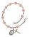 Blessed Pier Giorgio Frassati Engravable Rosary Bracelet with Pink Beads