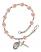 Saint Rene Goupil Engravable Rosary Bracelet with Pink Beads