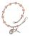 Our Lady of Grapes Engravable Rosary Bracelet with Pink Beads