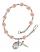 Saint Paula Engravable Rosary Bracelet with Pink Beads