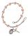 Divine Mercy Rosary Bracelet with Pink Beads