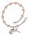 Saint Vitus Engravable Rosary Bracelet with Pink Beads