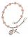 Saint Bernadine of Sienna Engravable Rosary Bracelet with Pink Beads