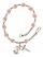 Saint Daria Engravable Rosary Bracelet with Pink Beads