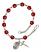 Saint James the Greater Engravable Rosary Bracelet with Ruby Beads