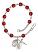 Saint Joseph of Cupertino Rosary Bracelet with Ruby Beads