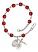 Miraculous Engravable Rosary Bracelet with Ruby Beads