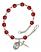 Saint Anastasia Engravable Rosary Bracelet with Ruby Beads