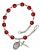 Saint Lidwina of Schiedam Engravable Rosary Bracelet with Ruby Beads