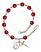 Blessed Emilee Doultremont Engravable Rosary Bracelet with Ruby Beads