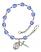 Saint Alexander Sauli Engravable Rosary Bracelet with Sapphire Beads