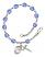 Saint Benjamin Engravable Rosary Bracelet with Sapphire Beads