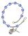 Saint Catherine of Siena Engravable Rosary Bracelet with Sapphire Beads