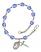 Saint Gabriel the Archangel Engravable Rosary Bracelet with Sapphire Beads