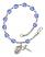 Holy Spirit Engravable Rosary Bracelet with Sapphire Beads