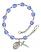 Saint Henry II Engravable Rosary Bracelet with Sapphire Beads