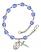 Saint Joshua Engravable Rosary Bracelet with Sapphire Beads