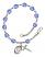 Our Lady Star of the Sea Engravable Rosary Bracelet with Sapphire Beads