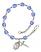 Our Lady of la Vang Engravable Rosary Bracelet with Sapphire Beads