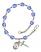 Saint Agnes of Rome Engravable Rosary Bracelet with Sapphire Beads