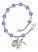 Our Lady of Guadalupe Engravable Rosary Bracelet with Sapphire Beads