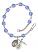 Our Lady of Mount Carmel Rosary Bracelet with Sapphire Beads