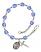 Saint Deborah Engravable Rosary Bracelet with Sapphire Beads