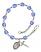 Our Lady of Consolation Engravable Rosary Bracelet with Sapphire Beads