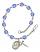 Saint Finnian of Clonard Engravable Rosary Bracelet with Sapphire Beads