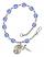 Saint Ronan Engravable Rosary Bracelet with Sapphire Beads