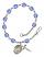 Saint Edburga of Winchester Engravable Rosary Bracelet with Sapphire Beads