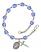 Saint Catherine of Sweden Engravable Rosary Bracelet with Sapphire Beads