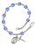 Virgin of the Globe Engravable Rosary Bracelet with Sapphire Beads