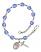 Our Lady of Grapes Engravable Rosary Bracelet with Sapphire Beads